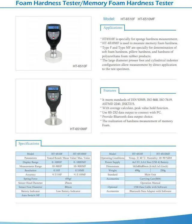 Alt view image 2 of 3 - LANDTEK HT-6510F Digital Shore F Durometer Sponge Foam Hardness Tester