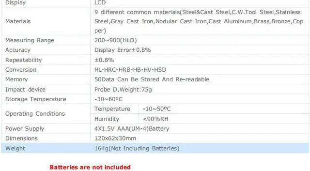Alt view image 2 of 2 - LANDTEK HM-6560 Leeb Hardness Tester Meter Metal Steel Hardness Measurement