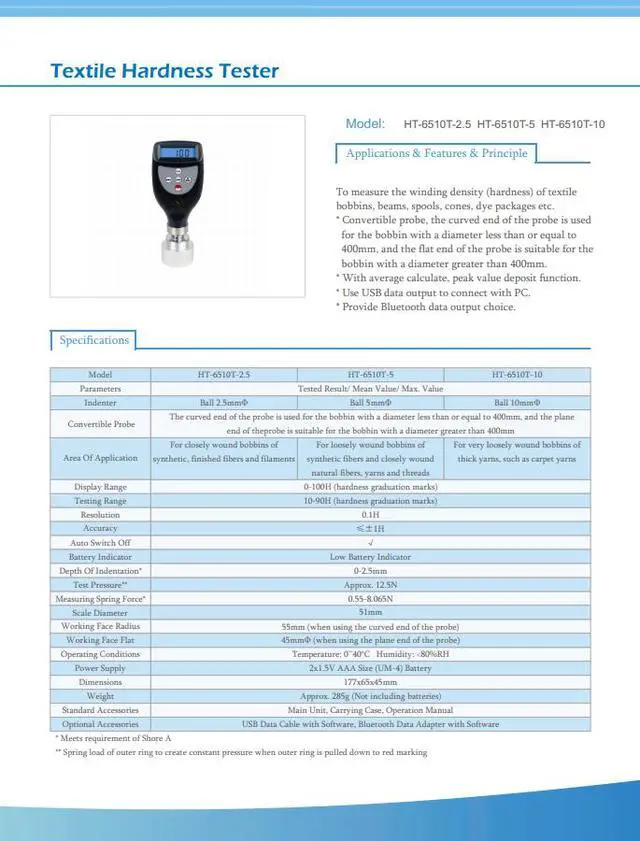 Alt view image 2 of 2 - LANDTEK HT-6510T-10 Textile Hardness Tester Scale Diameter:51mm New