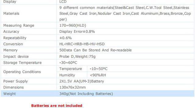 Alt view image 2 of 2 - LANDTEK HM-6580 Digital Leeb Hardness Tester Durometer Tester (Data Memory)