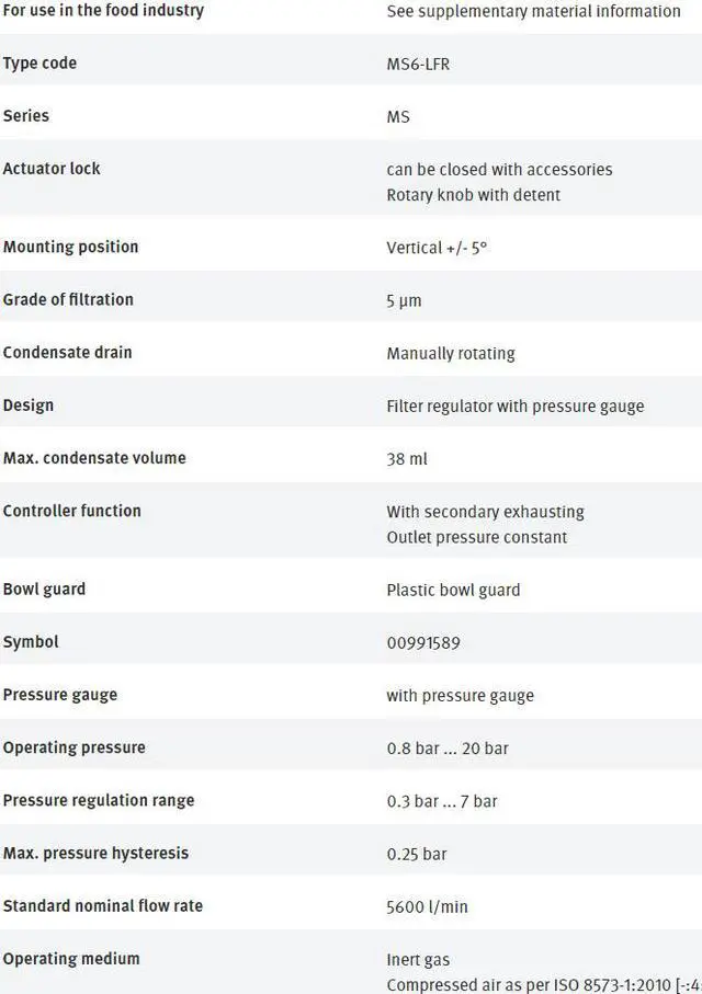 Alt view image 7 of 7 - FESTO MS6-LFR-1/2-D6-CRM-AS 529176 Filter Regulator New