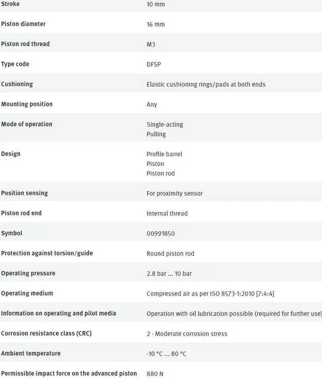 Alt view image 2 of 3 - FESTO DFSP-16-10-PF-PA 576066 Stopper Cylinder New