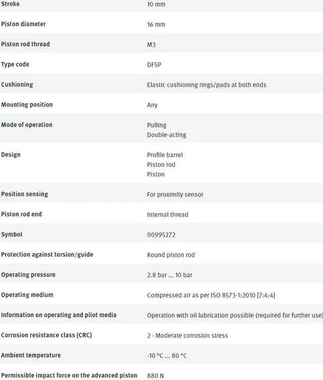 Alt view image 2 of 3 - FESTO DFSP-16-10-F-PA 576062 Stopper Cylinder New