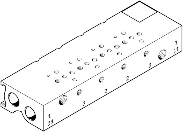Main image of FESTO MHA1-PR2-3-M3-PI-PCB 197247 Manifold New