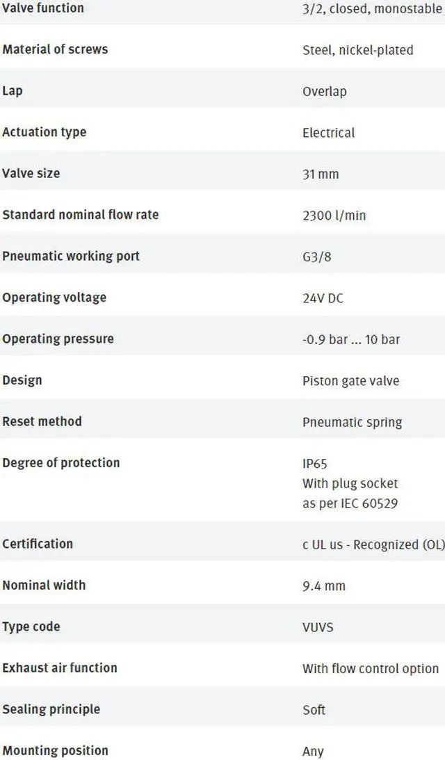 Alt view image 5 of 7 - FESTO VUVS-L30-M32C-AZD-G38-F8-1C1 575569 Air Solenoid Valve New
