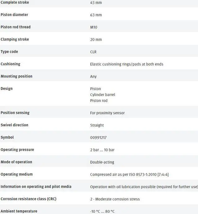 Alt view image 2 of 3 - FESTO  CLR-63-20-G-P-A 535467 Swing Clamp Cylinder New