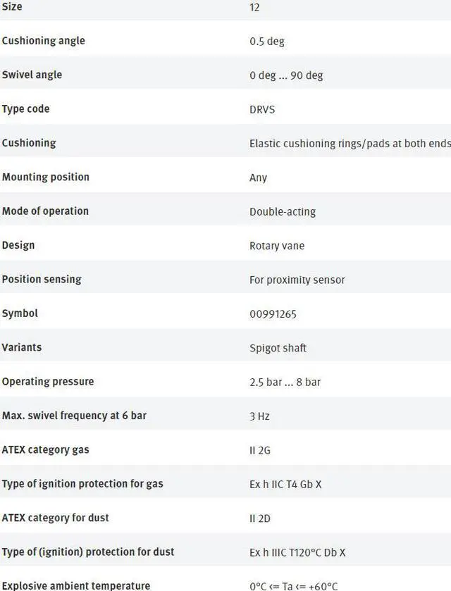 Alt view image 6 of 7 - FESTO DRVS-12-90-P-EX4 2536487 Rotary Actuator New