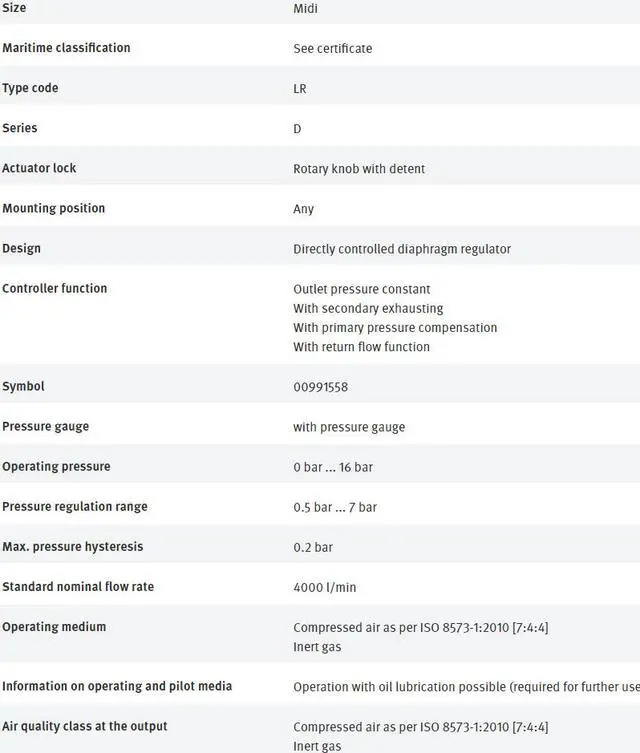 Alt view image 2 of 3 - FESTO LR-1/2-D-7-I-MIDI 192315 Pressure Regulator New