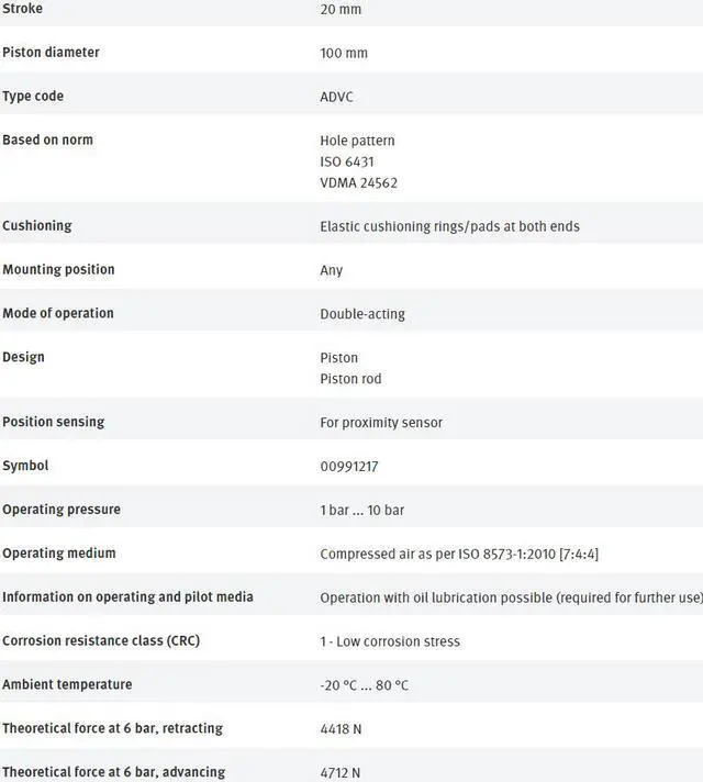 Alt view image 6 of 7 - FESTO ADVC-100-20-I-P-A 188334 Short-stroke Cylinder New