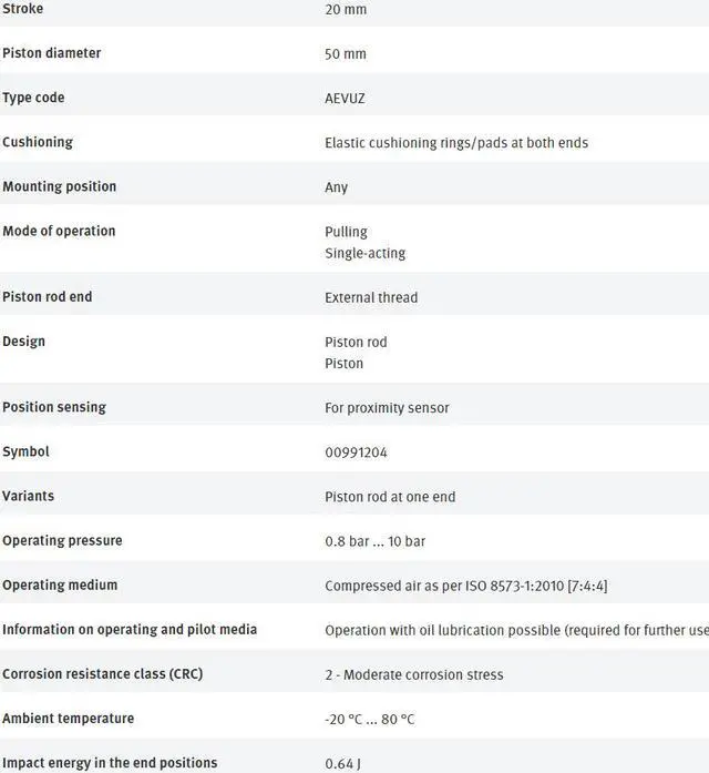 Alt view image 2 of 3 - FESTO AEVUZ-50-20-A-P-A 157284 Compact Air Cylinder New