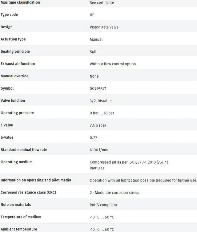 Alt view image 2 of 3 - FESTO HE-3/8-D-MINI 162808 Shut Off Valve New