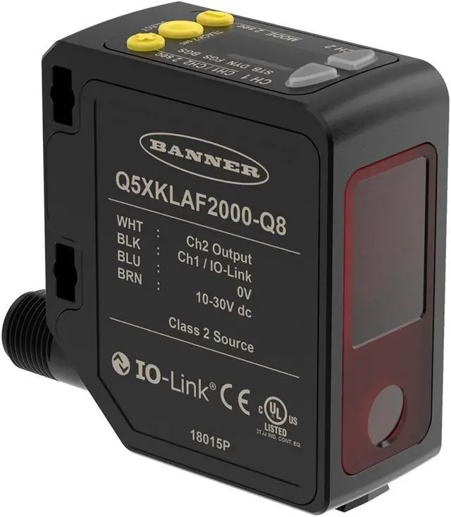 Alt view image 2 of 3 - BANNER Q5XKLAF2000-Q8-JAM Q5X High Power, Multi-Function Laser Sensor New