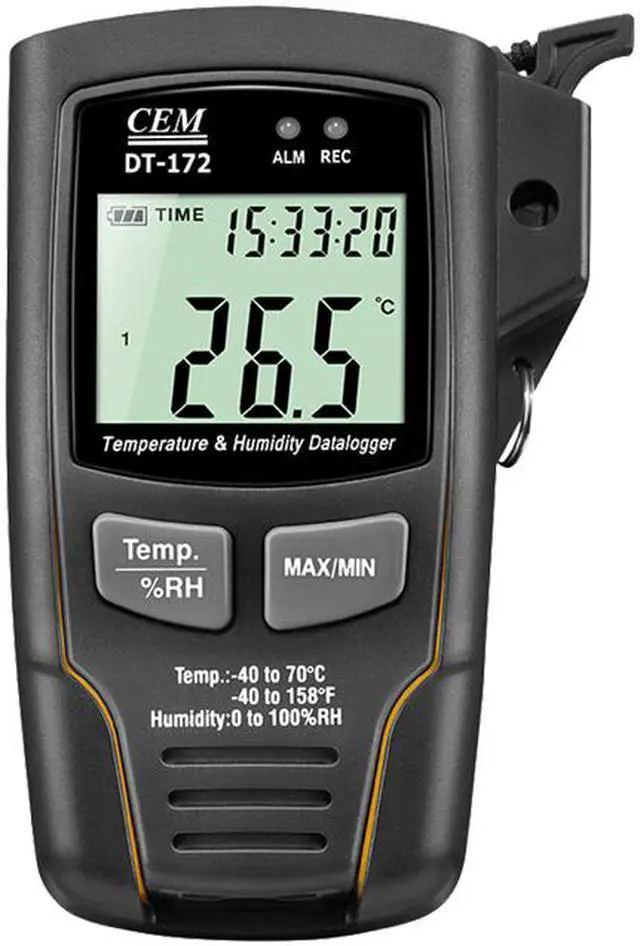 Alt view image 3 of 4 - CEM DT-172 Temperature Humidity Hygrometer Data Logger with Display Monitor