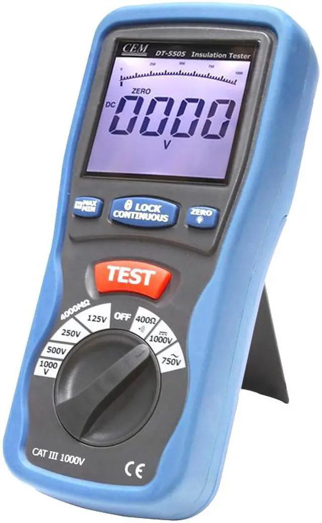 Alt view image 3 of 4 - CEM DT-5505 Insulation Testers Large Dual Display with Backlight