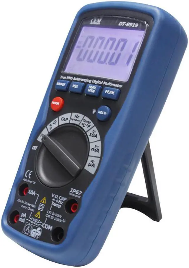 Alt view image 2 of 4 - CEM DT-9919 Professional Waterproof True RMS Industrial Digital Multimeters