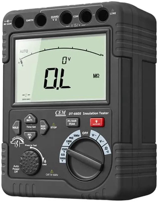 Alt view image 3 of 4 - CEM DT-6605 High Voltage Insulation Tester Large 6000 Counts Digital Display