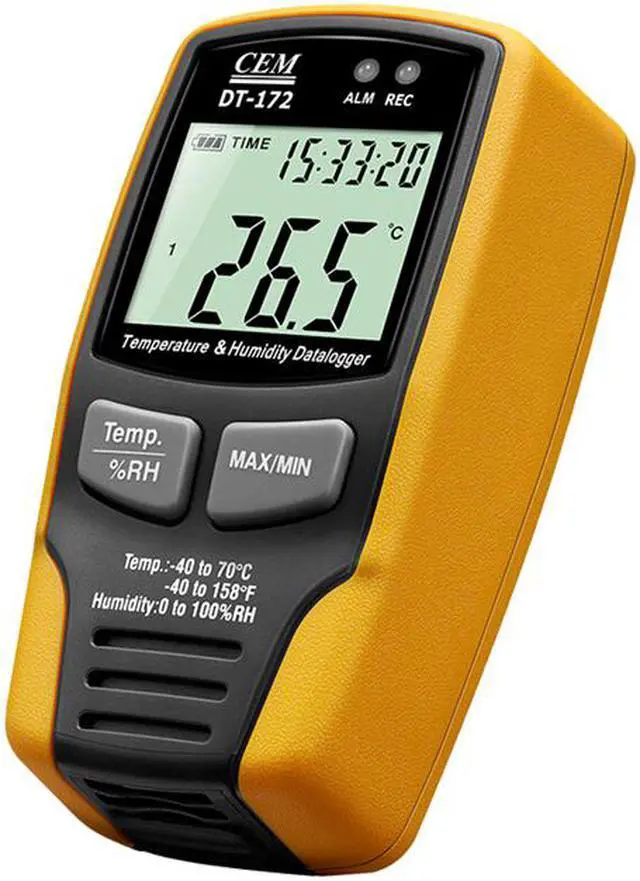 Alt view image 2 of 4 - CEM DT-172 Temperature Humidity Hygrometer Data Logger with Display Monitor