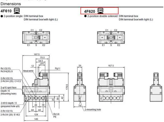 Alt view image 2 of 2 - CKD 4F620-L Pneumatic Valve New