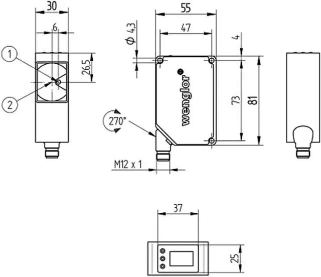 Alt view image 3 of 3 - Wenglor Photoelectronic Sensors Y1TA100QXT3 New