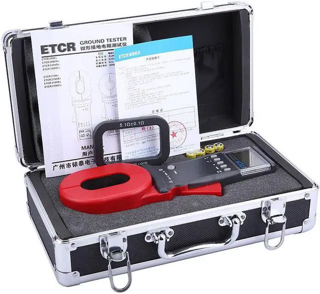 Alt view image 6 of 6 - ETCR2000C+ Clamp Digital Ground Earth Resistance Meter Tester
