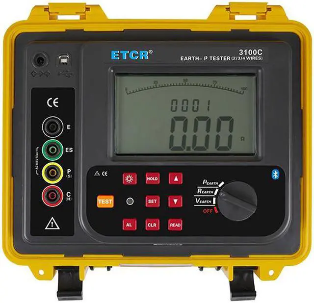Main image of ETCR3100C Earth Resistance Soil Resistivity Tester 0.00O~30.00kO