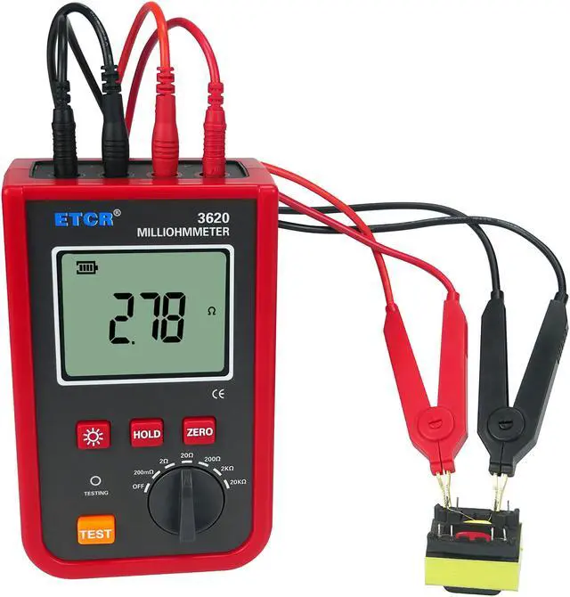 Alt view image 2 of 4 - ETCR3620 Portable Milliohmmeter DC Low Value Resistance Tester