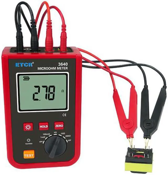 Alt view image 2 of 4 - ETCR3640 Portable Milliohmmeter DC Low Value Resistance Tester