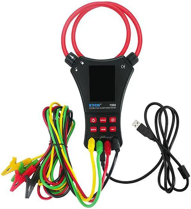 Alt view image 4 of 4 - ETCR7350 Rogowski Coil/Flexible Coil Clamp Power Meter 0.0A~ 6000A