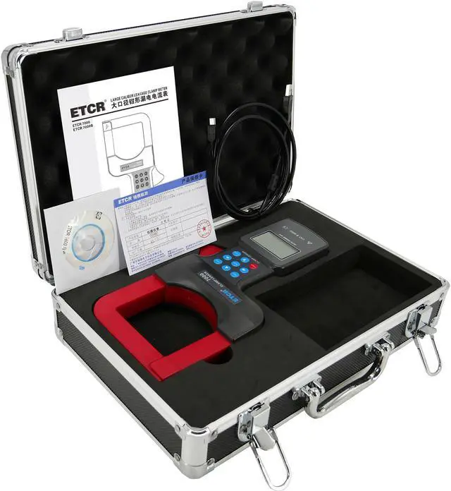 Alt view image 4 of 4 - ETCR7000 Large Caliber Leakage Clamp Meter Measuring Leakage Current AC Current