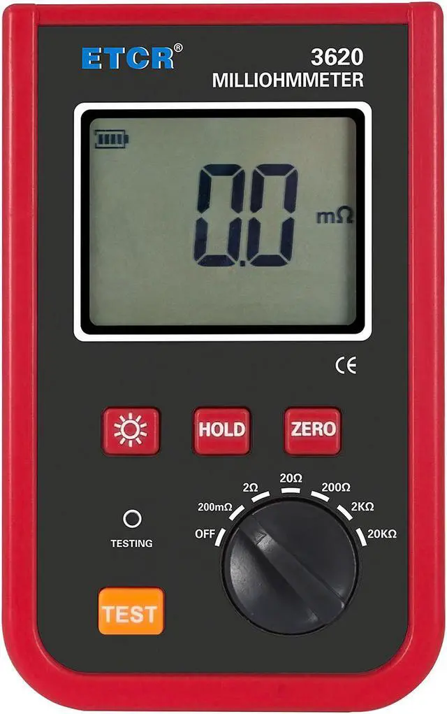 Main image of ETCR3620 Portable Milliohmmeter DC Low Value Resistance Tester