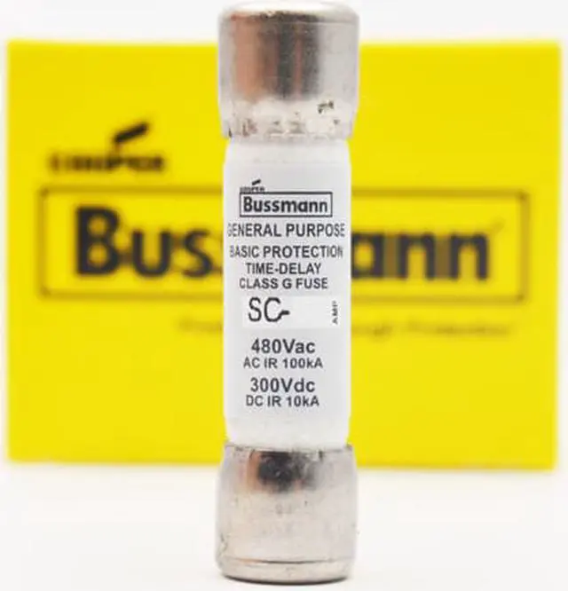 Alt view image 4 of 4 - Bussmann SC-1 (SC-1) 1Amp Time-Delay Class Fuse G Melamine Tube 600V UL Listed