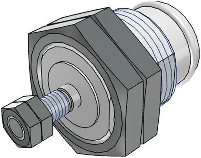 Alt view image 4 of 6 - FESTO EGZ-16-10 Screw-In Cylinder 15040 Stroke 10 mm