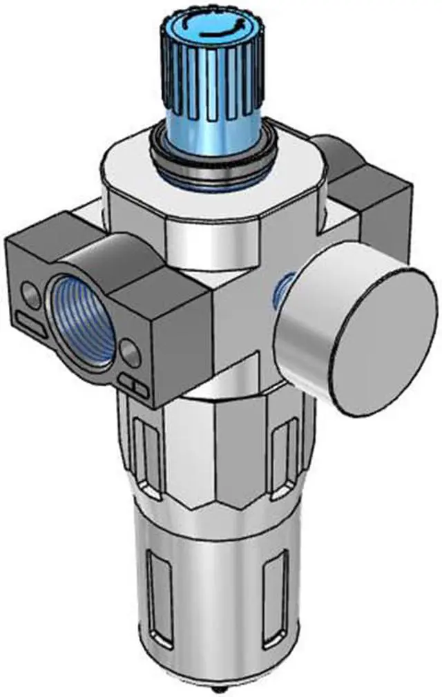 Alt view image 4 of 6 - FESTO LFR-1-D-MAXI-A Filter Regulator 159637 80cm3