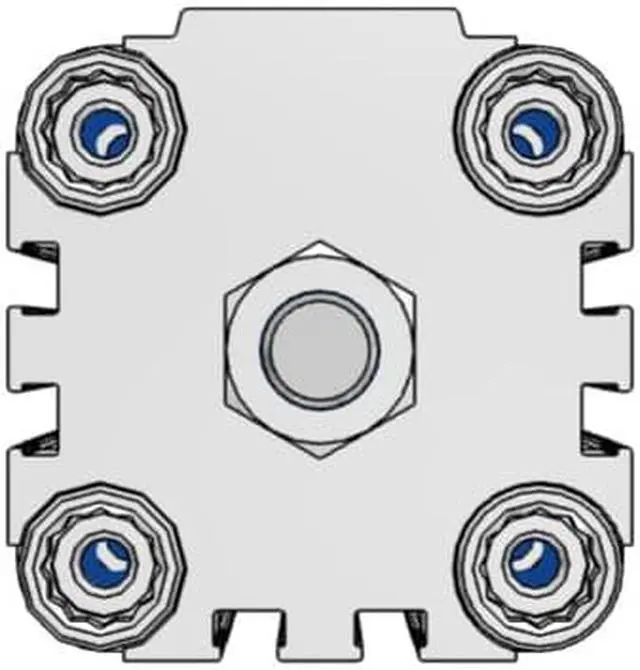 Alt view image 4 of 6 - FESTO ADVU-40-15-A-P-A Compact Cylinder 156628 Stroke 15 mm
