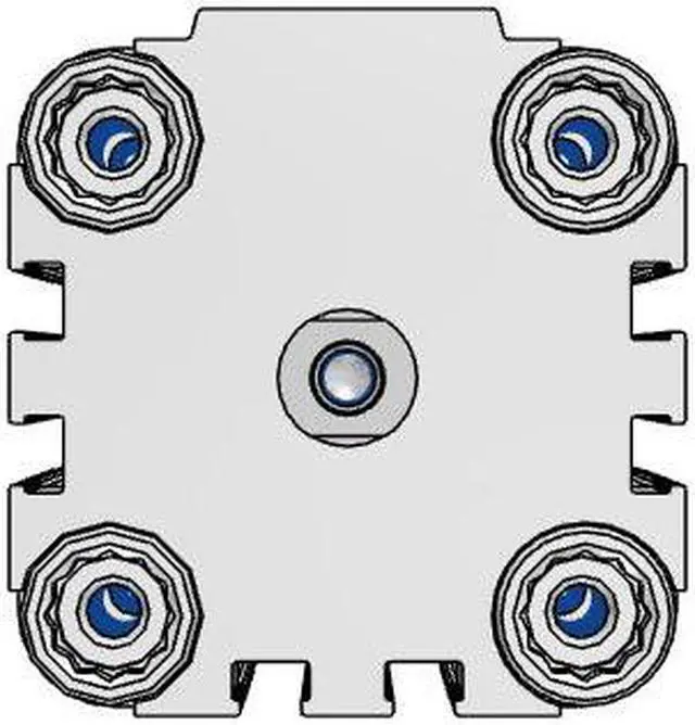 Alt view image 4 of 6 - FESTO ADVU-40-10-P-A Compact Cylinder 156541 Stroke 10 mm