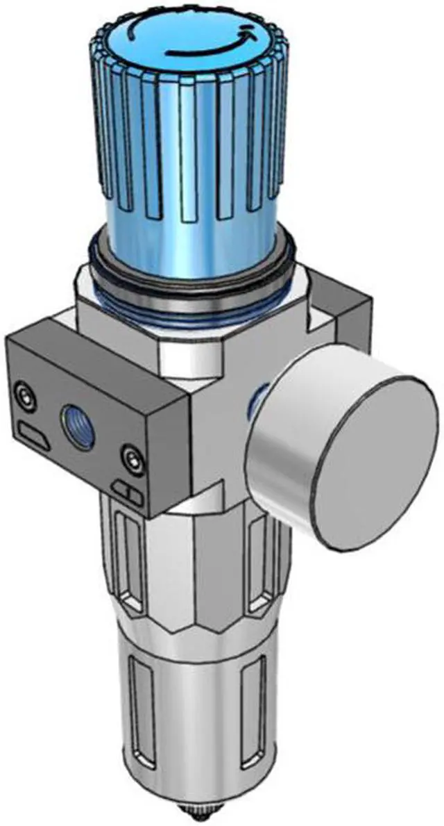 Alt view image 4 of 6 - FESTO LFR-1/4-D-MIDI-A Filter Regulator 186484 43 cm3