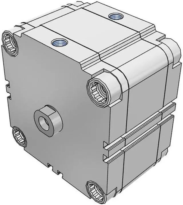 Alt view image 5 of 6 - FESTO ADVU-100-20-P-A Compact Cylinder 156579 Stroke 20 mm