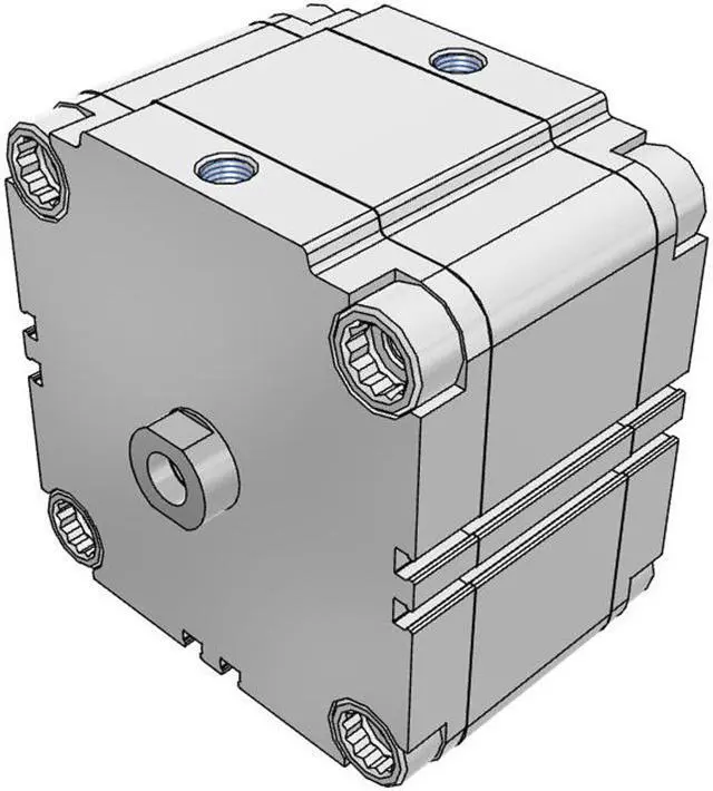 Alt view image 5 of 6 - FESTO ADVU-100-25-P-A Compact Cylinder 156580 Stroke 25 mm