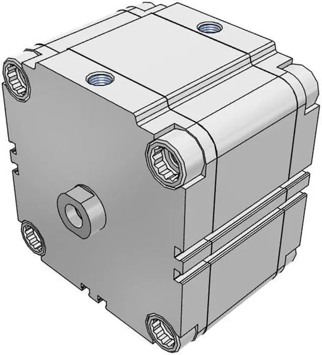 Alt view image 5 of 6 - FESTO ADVU-100-30-P-A Compact Cylinder 156581 Stroke 30 mm