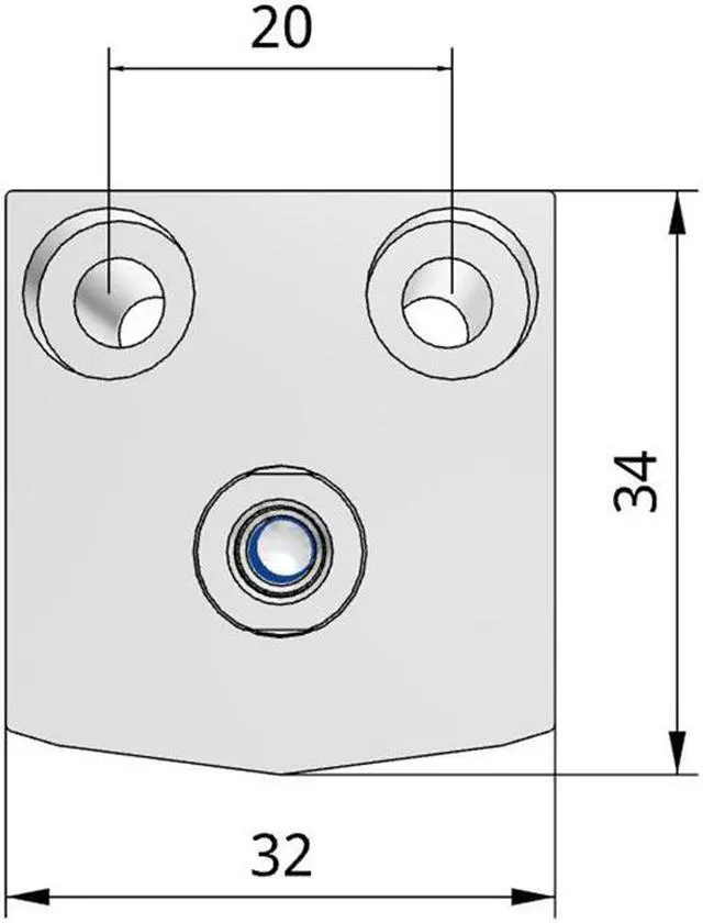 Alt view image 3 of 6 - FESTO AEVC-20-10-I-P Short Stroke Cylinder 188132 Stroke 10mm