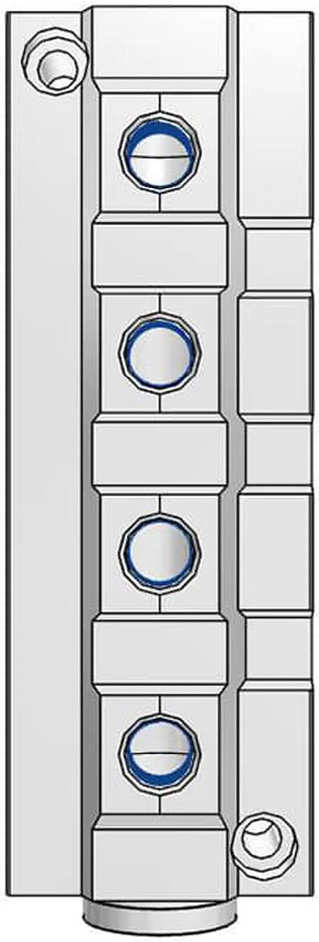 Alt view image 3 of 6 - FESTO FR-8-1/4 Distributor Block 2078 11.5mm