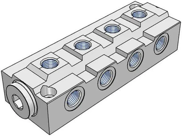 Alt view image 5 of 6 - FESTO FR-8-1/4 Distributor Block 2078 11.5mm