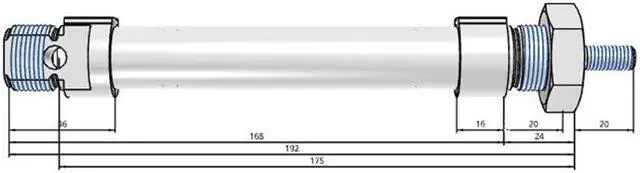 Alt view image 2 of 6 - FESTO DSNU-20-80-P-A Standard Cylinder 19211 80mm