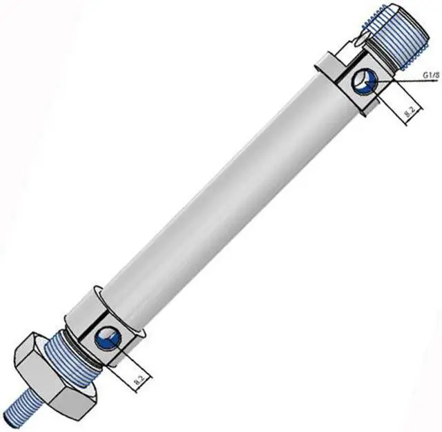 Alt view image 3 of 6 - FESTO DSNU-20-80-P-A Standard Cylinder 19211 80mm