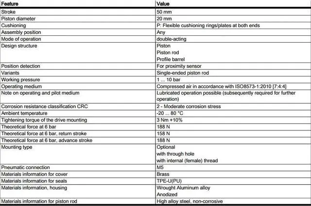 Alt view image 6 of 6 - FESTO DMM-20-50-P-A Compact cylinder 158528 Stroke 50 mm