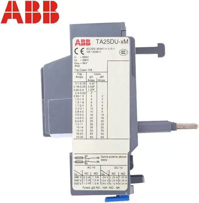 Alt view image 2 of 4 - ABB TA25DU-5.0 Thermal Overload Relay 5A 690V 3 Poles