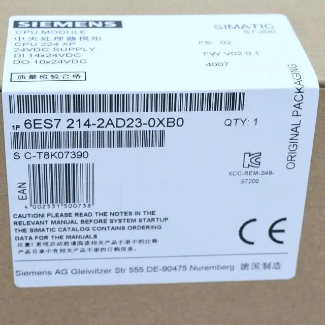 Alt view image 2 of 3 - SIEMENS 6ES7214-2AD23-0XB0 6ES7 214-2AD23-0XB0 New