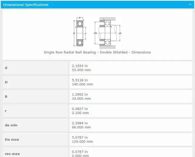 Alt view image 2 of 5 - NTN 6411 ZZ Deep Groove Ball Bearings  55x140x33mm