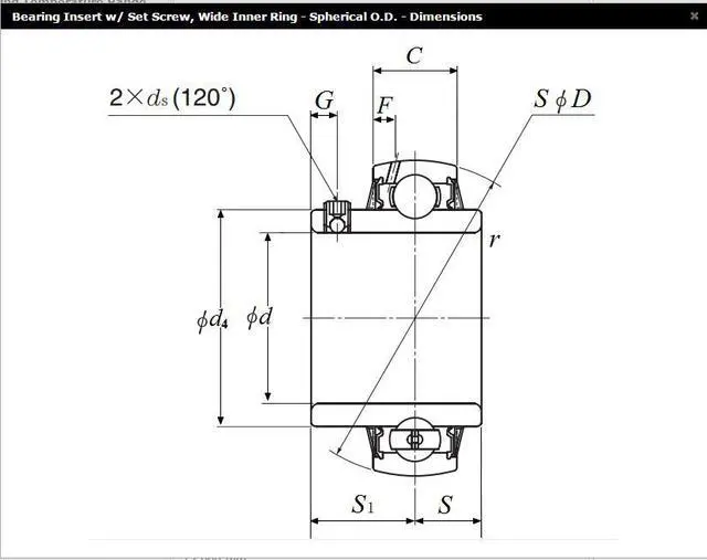 Alt view image 3 of 5 - NTN UC218D1 Insert Bearing 90x160x37mm