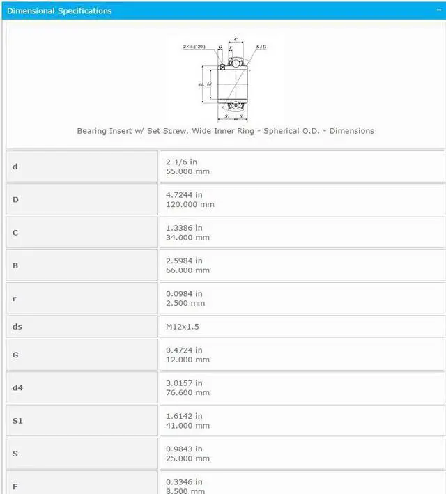 Alt view image 3 of 4 - NTN UC311D1 Insert Bearing 55x120x34mm